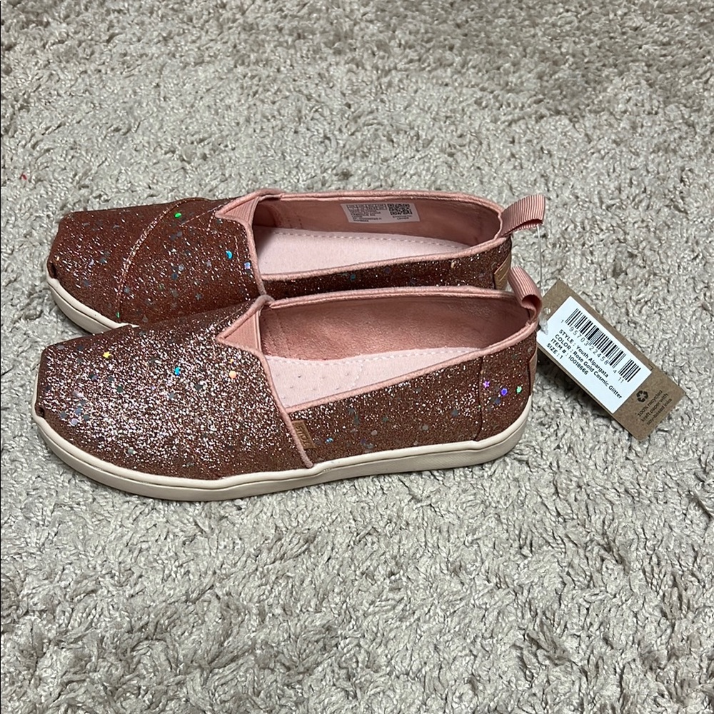 Toms Rose Gold Cosmic Glitter Slip-On